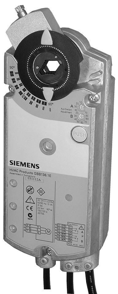 SIEMENS DAMPER MOTORU 25NM GBB161.1E