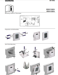 SIEMENS TERMOSTAT ODA DİJİTAL SIVA ALTI RDD310/EH