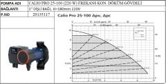 Ksb Calio Pro 25-100 PN6/10/16 180mm 220W Frekans Kon. Sirkülasyon Pompası -1'' Dişli Bağlantılı