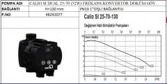 Ksb Calio SI  Dual 25-70-130 52W Frekans Kont. Döküm Gövdeli Sirkülasyon Pompası - 1'' Dişli Bağlantılı