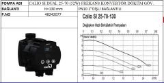 Ksb Calio SI  Dual 25-70-130 52W Frekans Kont. Döküm Gövdeli Sirkülasyon Pompası - 1'' Dişli Bağlantılı