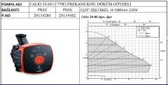 Ksb Calio 30- 80 PN16 (175W) Frekans Kon. Döküm Gövdeli Sirkülasyon Pompası - 1 1/4'' Dişli Bağlantılı