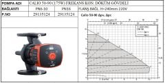Ksb Calio 50-90 175W Frekans Kon. Döküm Gövdeli Sirkülasyon Pompası - DN50 FLANŞ Bağlantılı