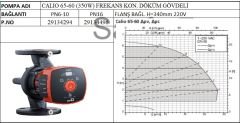 Ksb Calio 65- 60 350W Frekans Kon. Döküm Gövdeli Sirkülasyon Pompası- DN65 FLANŞ Bağlantılı