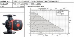Ksb Calio 65-120 800W Frekans Kon. Döküm Gövdeli Sirkülasyon Pompası - DN65 FLANŞ Bağlantılı